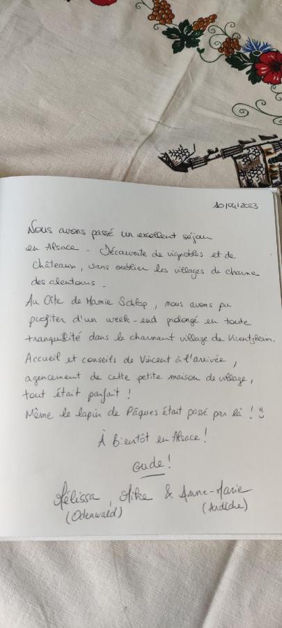 Gite Chez "Mamie Schlop" Kientzheim Exteriör bild